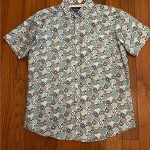 Stylish Men's Patterned Short Sleeve Shirt